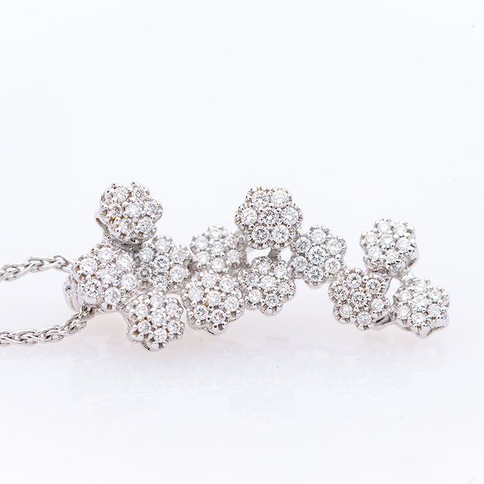 RE CARLO-GIROCOLLO DONNA -ORO BIANCO 18 CARATI-DIAMANTI NATURALI