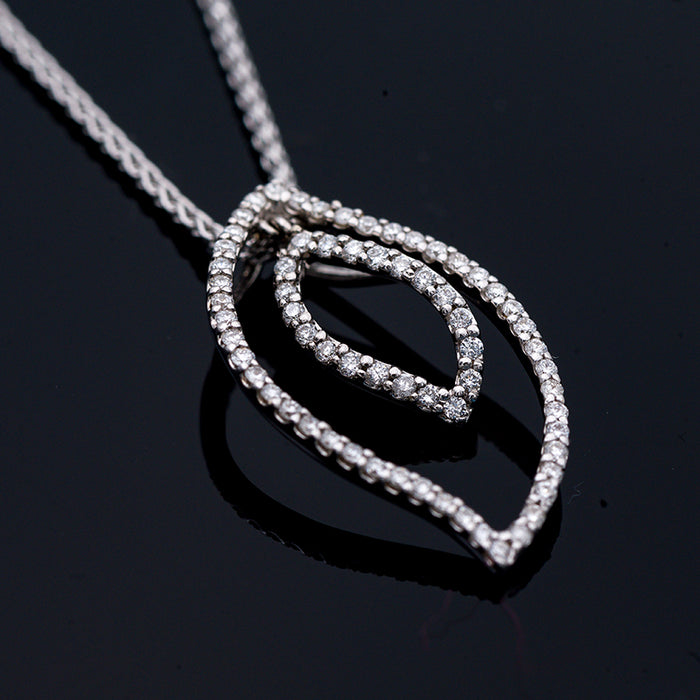 GIORGIO VISCONTI-GIROCOLLO ORO BIANCO 18 CARATI -DIAMANTI NATURALI