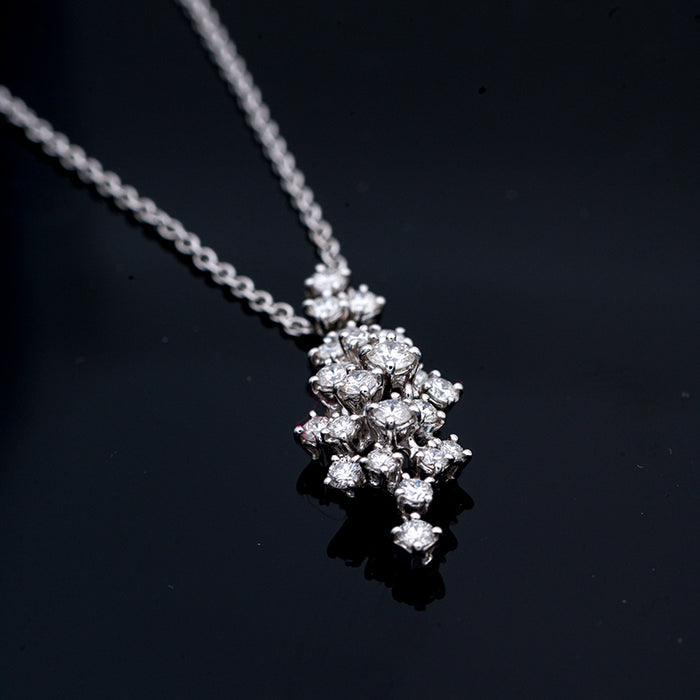 BIBIGI'-GIROCOLLO DONNA  ORO BIANCO 18 CARATI -DIAMANTI NATURALI