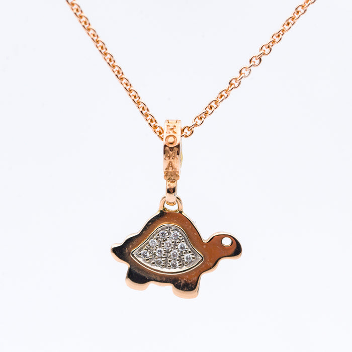 GIROCOLLO DONNA -ORO ROSA 18 CARATI-DIAMANTI NATURALI