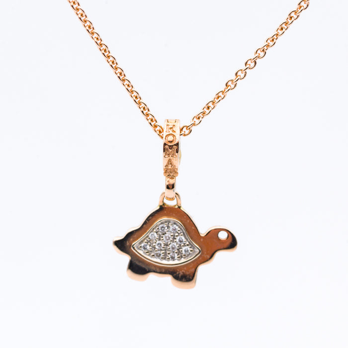 GIROCOLLO DONNA -ORO ROSA 18 CARATI-DIAMANTI NATURALI