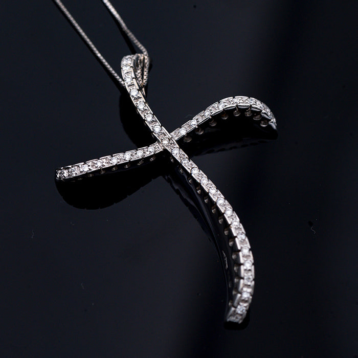 MAIORANA- GIROCOLLO DONNA ORO BIANCO 18 CARATI -DIAMANTI NATURALI