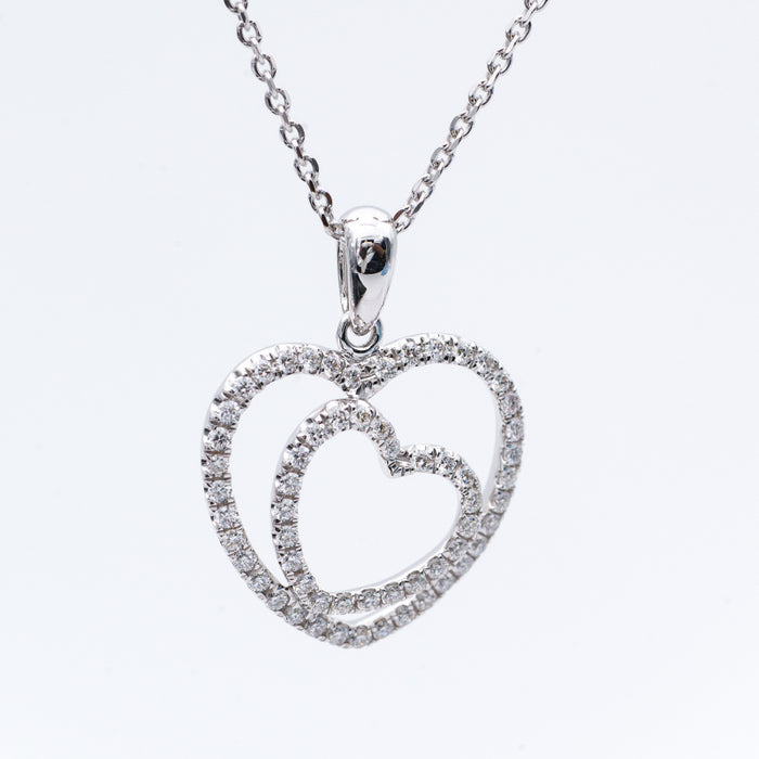 GIORGIO VISCONTI-GIROCOLLO IN ORO BIANCO 18 CARATI-DIAMANTI NATURALI