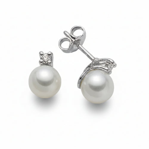 Orecchini con perle e diamanti