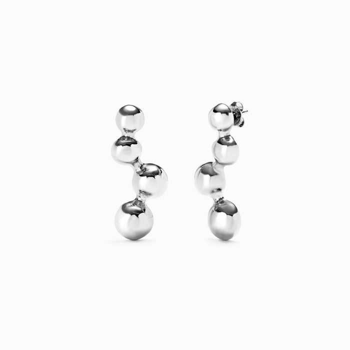UNO DE 50-Orecchini placcati argento Sterling con quattro sfere a forma di bolle